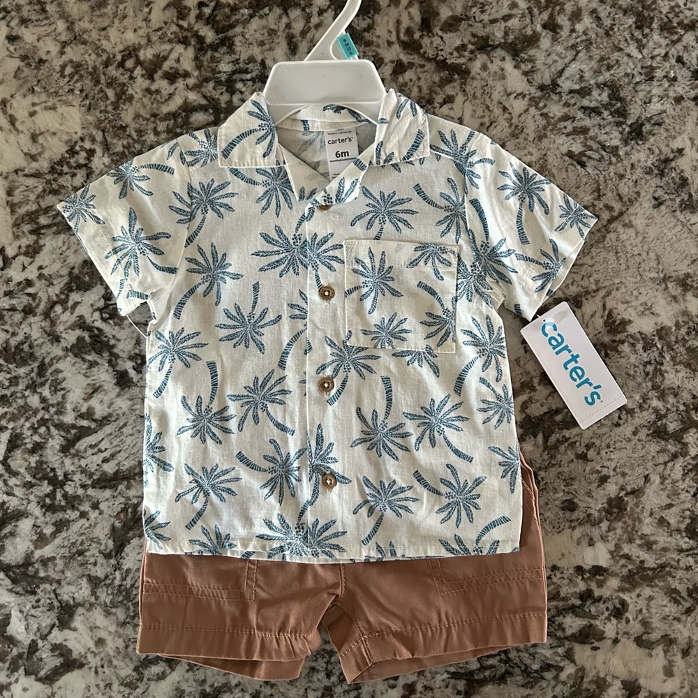 Hawaiian shirt and shorts outfit set 🌴